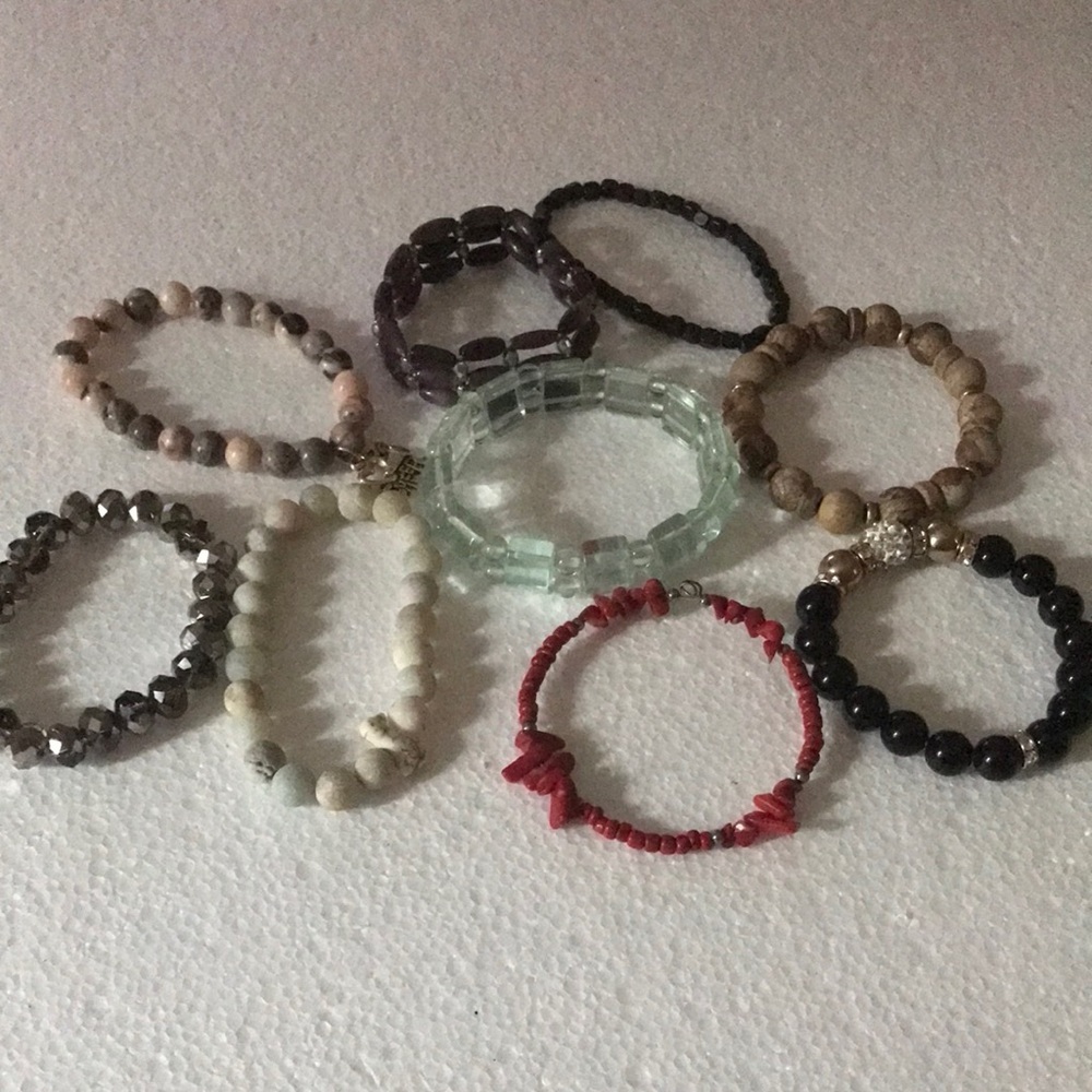 Assorted Women's Natural Beaded Bracelet Set - Multi Color